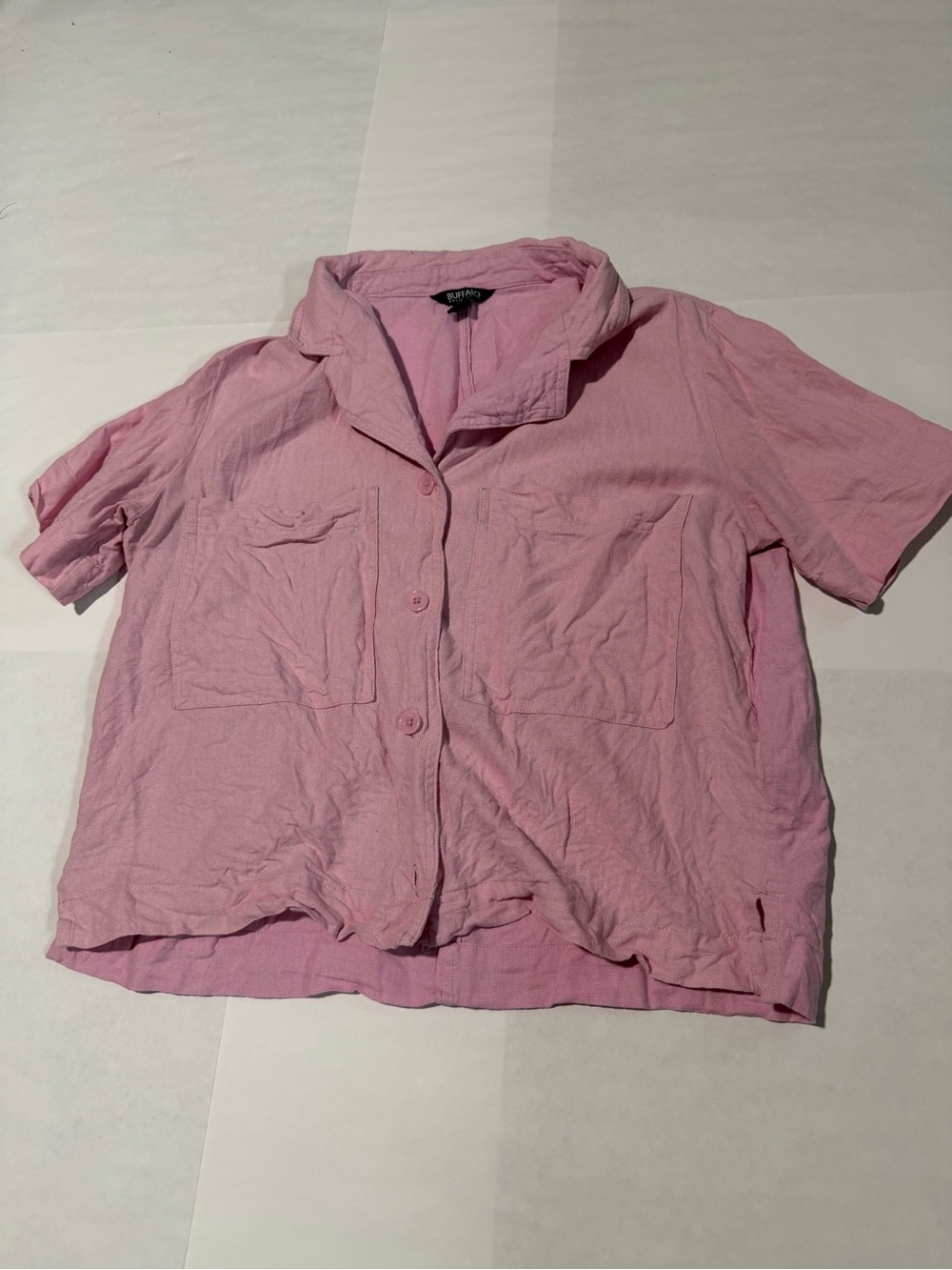 Buffalo David Bitton Pink Short-Sleeve Button-Down Shirt